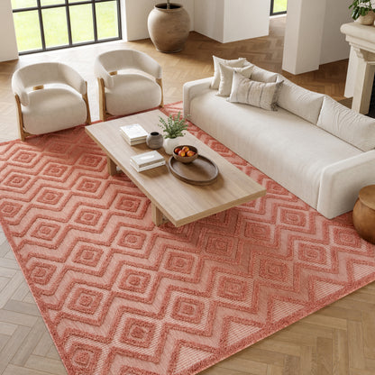 Nourison Home Versatile  Coral Orange  Contemporary