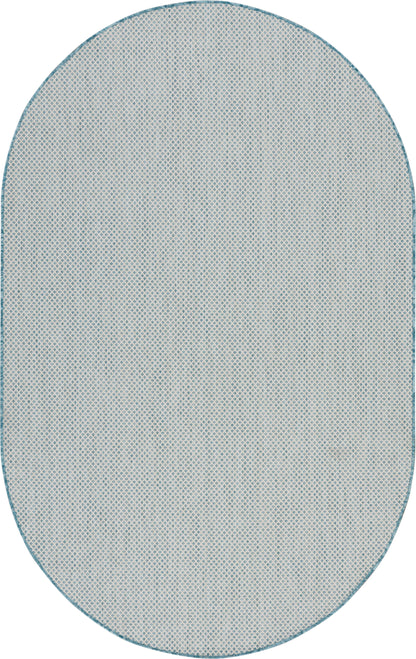 Nourison Home Courtyard COU01 Ivory Aqua Contemporary Power-loomed Rug