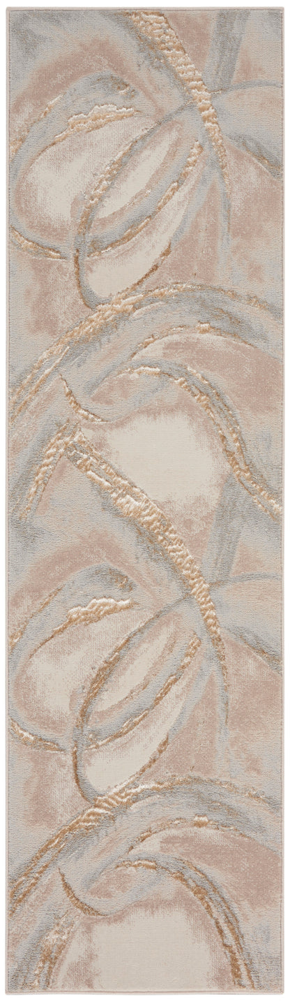 Nourison Home Splash BSK01 Beige Grey Contemporary Power-loomed Rug
