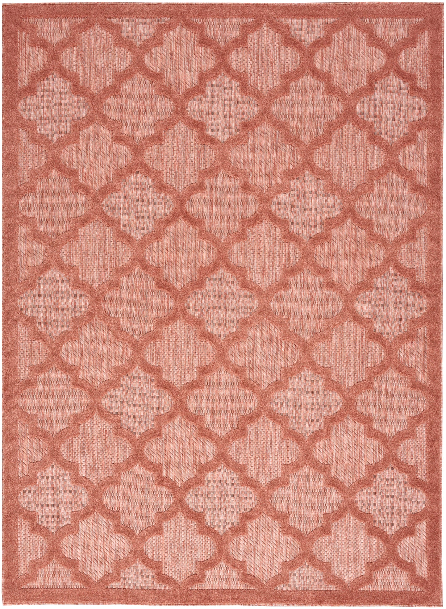 Nourison Home Easy Care NES01 Coral Orange Contemporary Flat Weave Rug