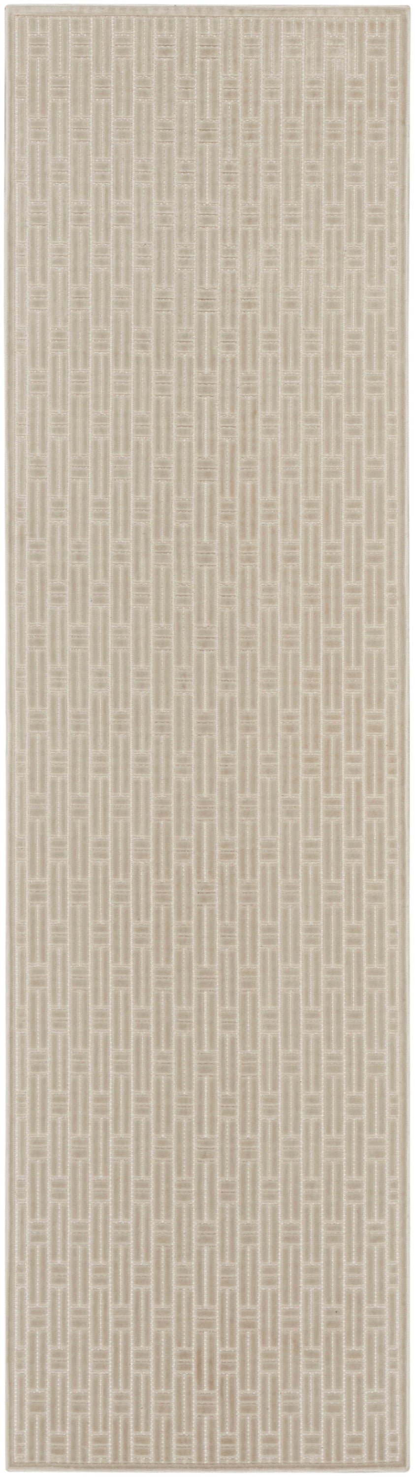 Nourison Home Washable Charm WCH02 Silver Ivory Contemporary Machine Woven Rug