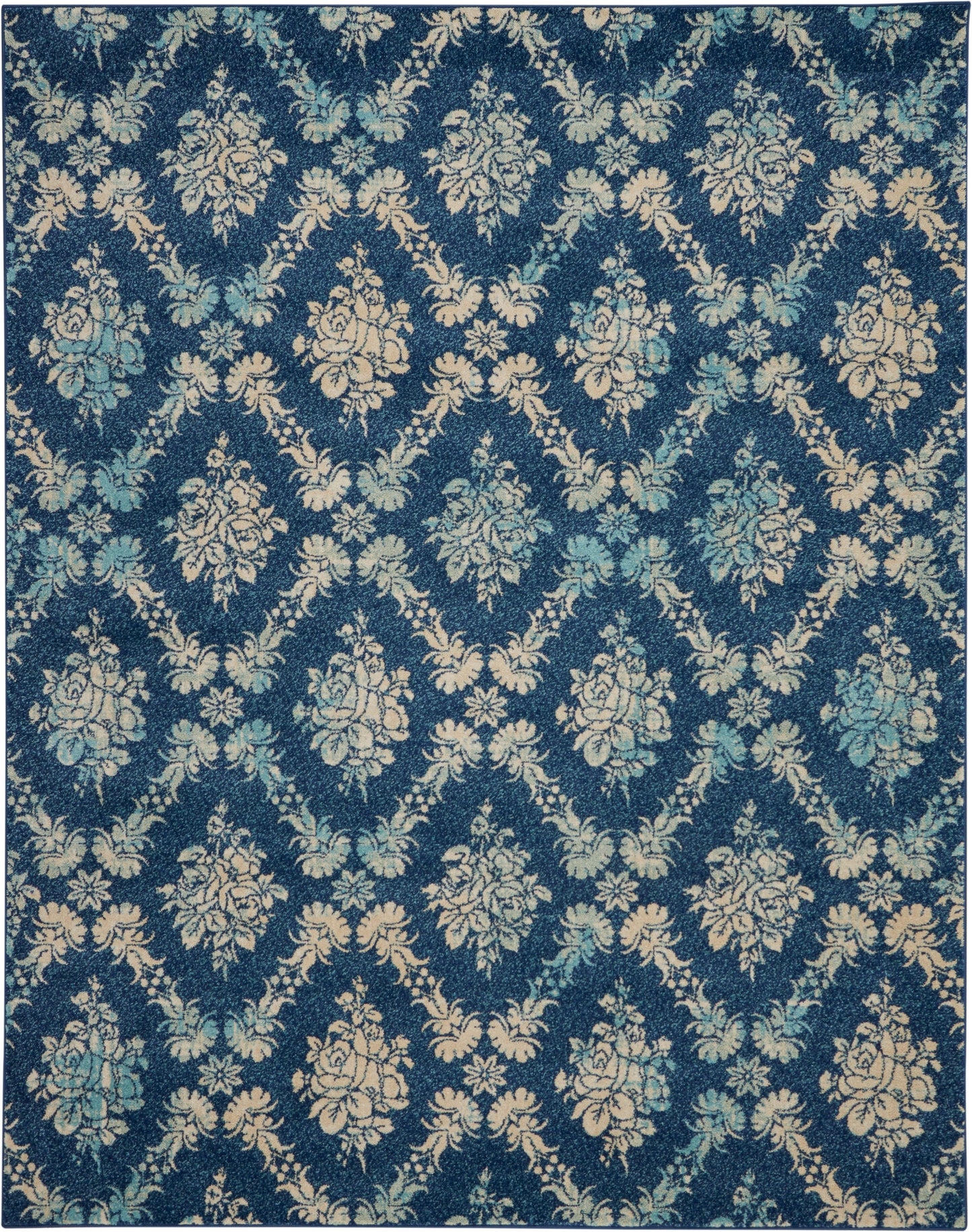 Nourison Home Tranquil  Navy Light Blue  Transitional
