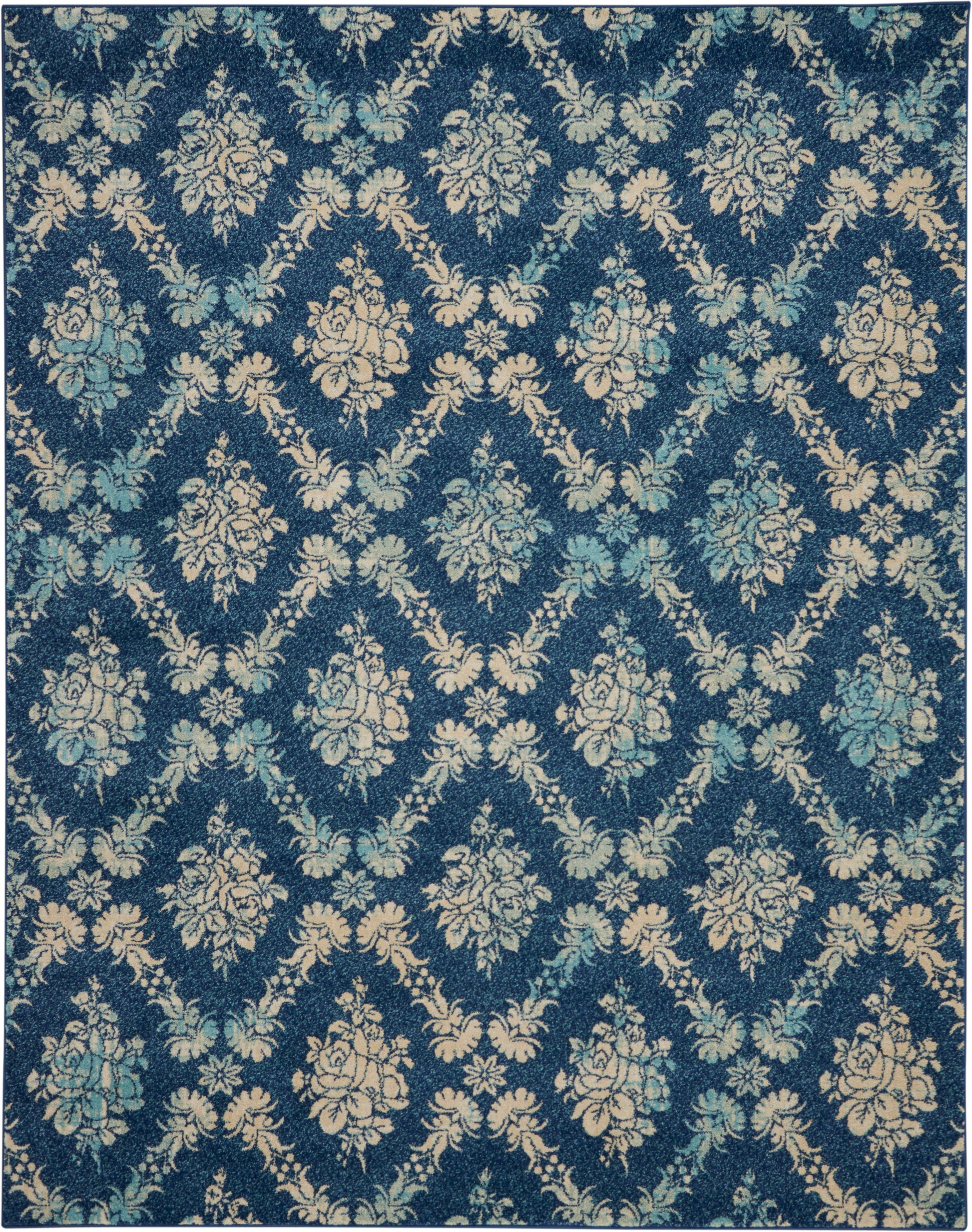 Nourison Home Tranquil  Navy Light Blue  Transitional