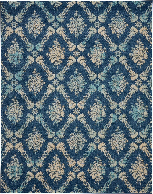 Nourison Home Tranquil  Navy Light Blue  Transitional