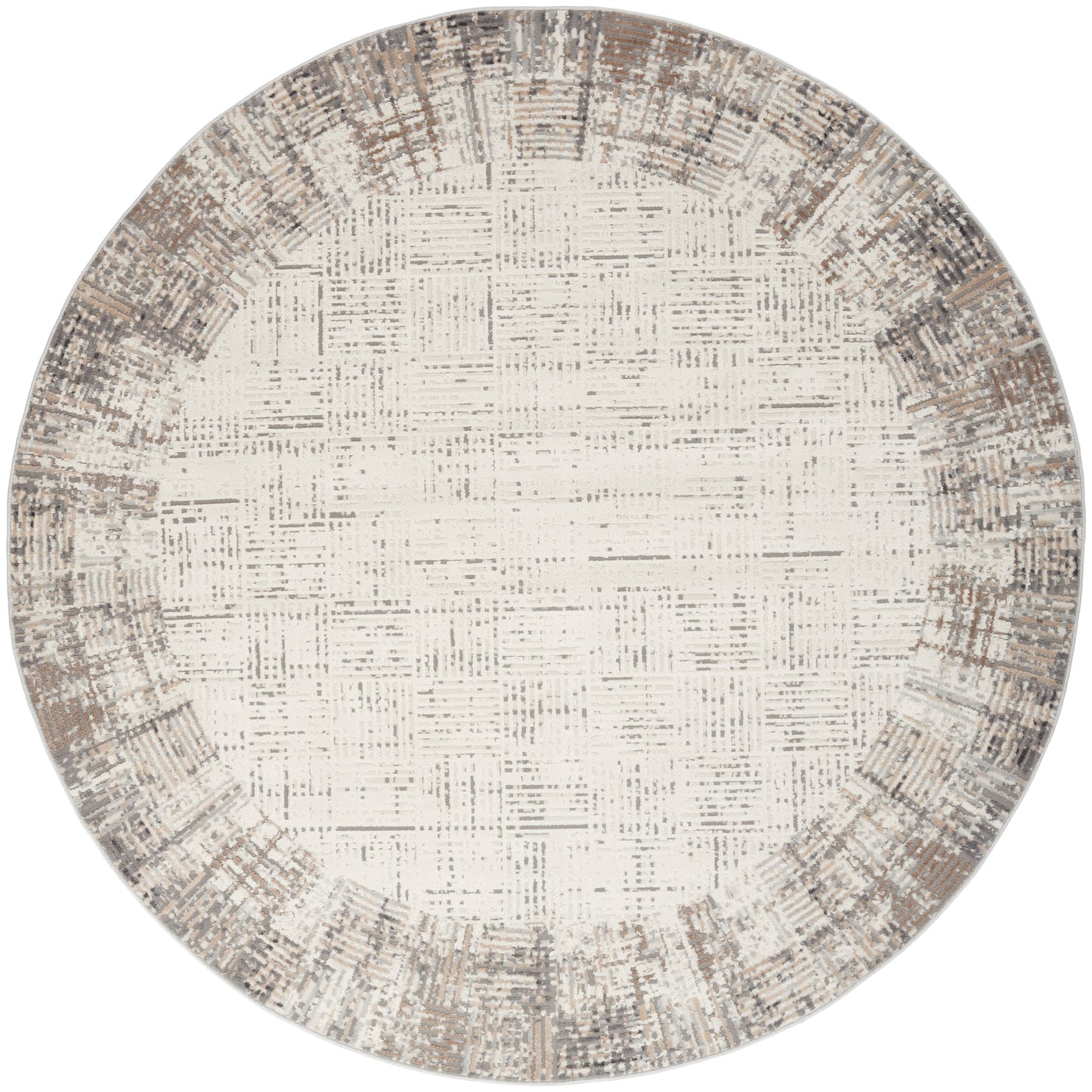 Nourison Home Elation ETN05 Ivory Grey Contemporary Power-loomed Rug