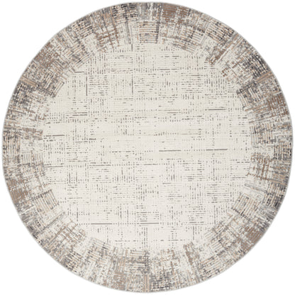 Nourison Home Elation ETN05 Ivory Grey Contemporary Power-loomed Rug