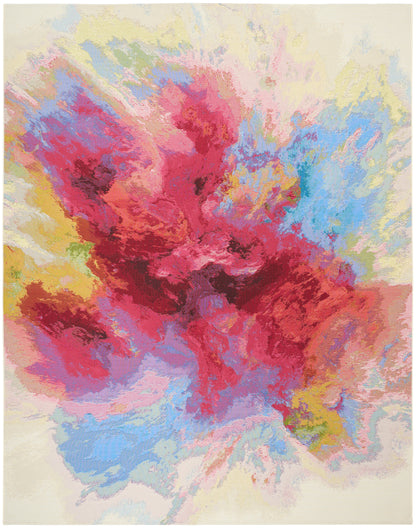 Nourison Home Color Splash CSP08 Ivory Multicolor Contemporary Machine Woven Rug