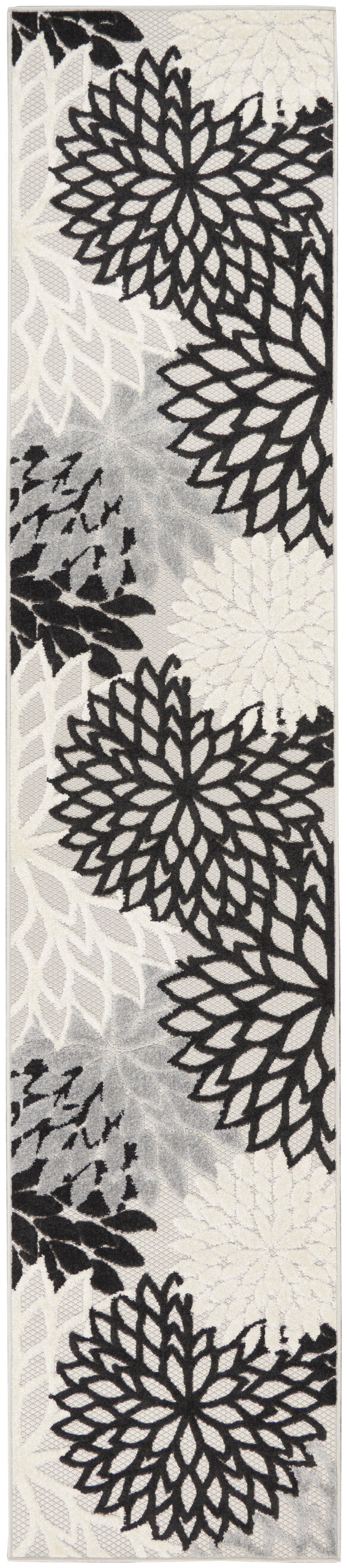 Nourison Home Aloha ALH05 Black White Contemporary Power-loomed Rugs