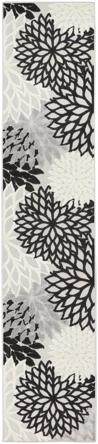 Nourison Home Aloha ALH05 Black White Contemporary Power-loomed Rugs