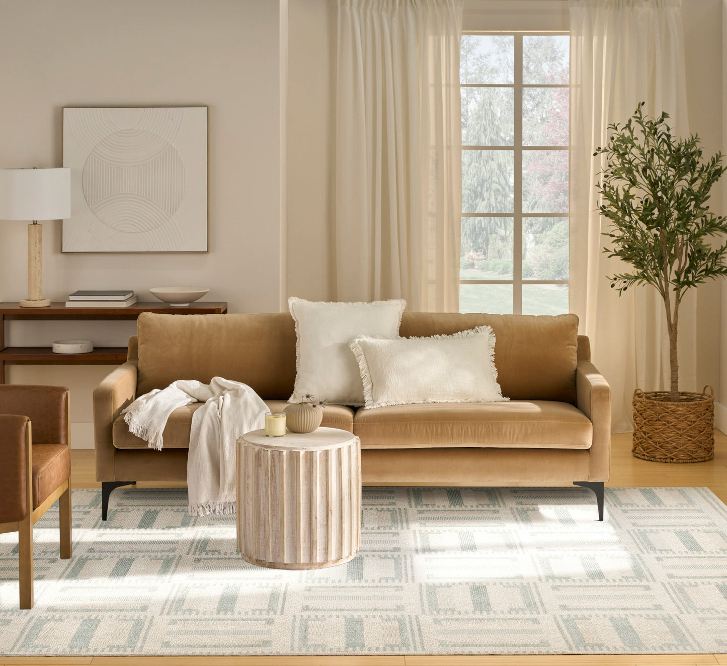 Nourison Home Nordic  Ivory Blue  Contemporary