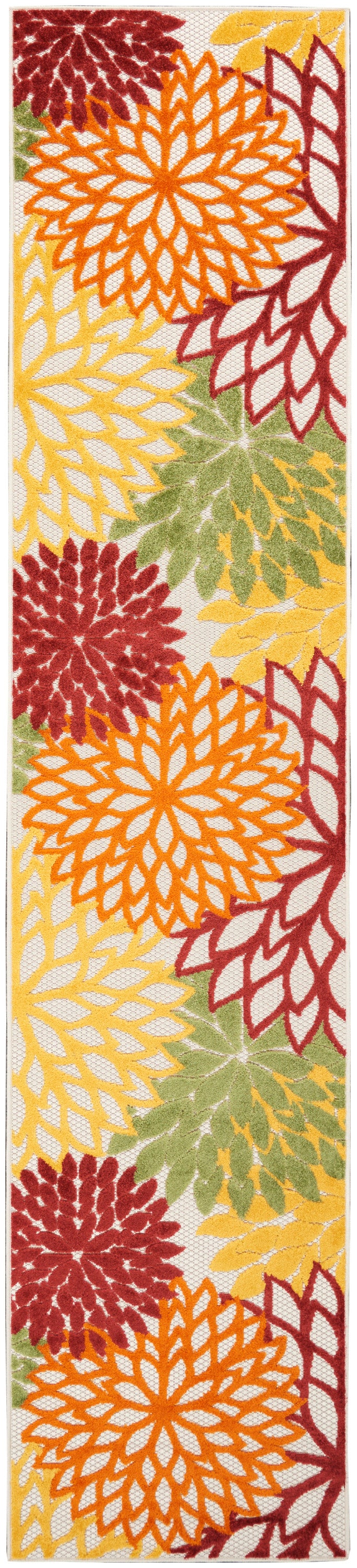 Nourison Home Aloha ALH05 Red Multicolor Contemporary Power-loomed Rugs