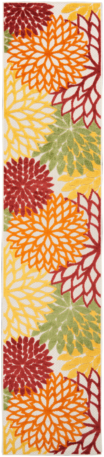 Nourison Home Aloha ALH05 Red Multicolor Contemporary Power-loomed Rugs