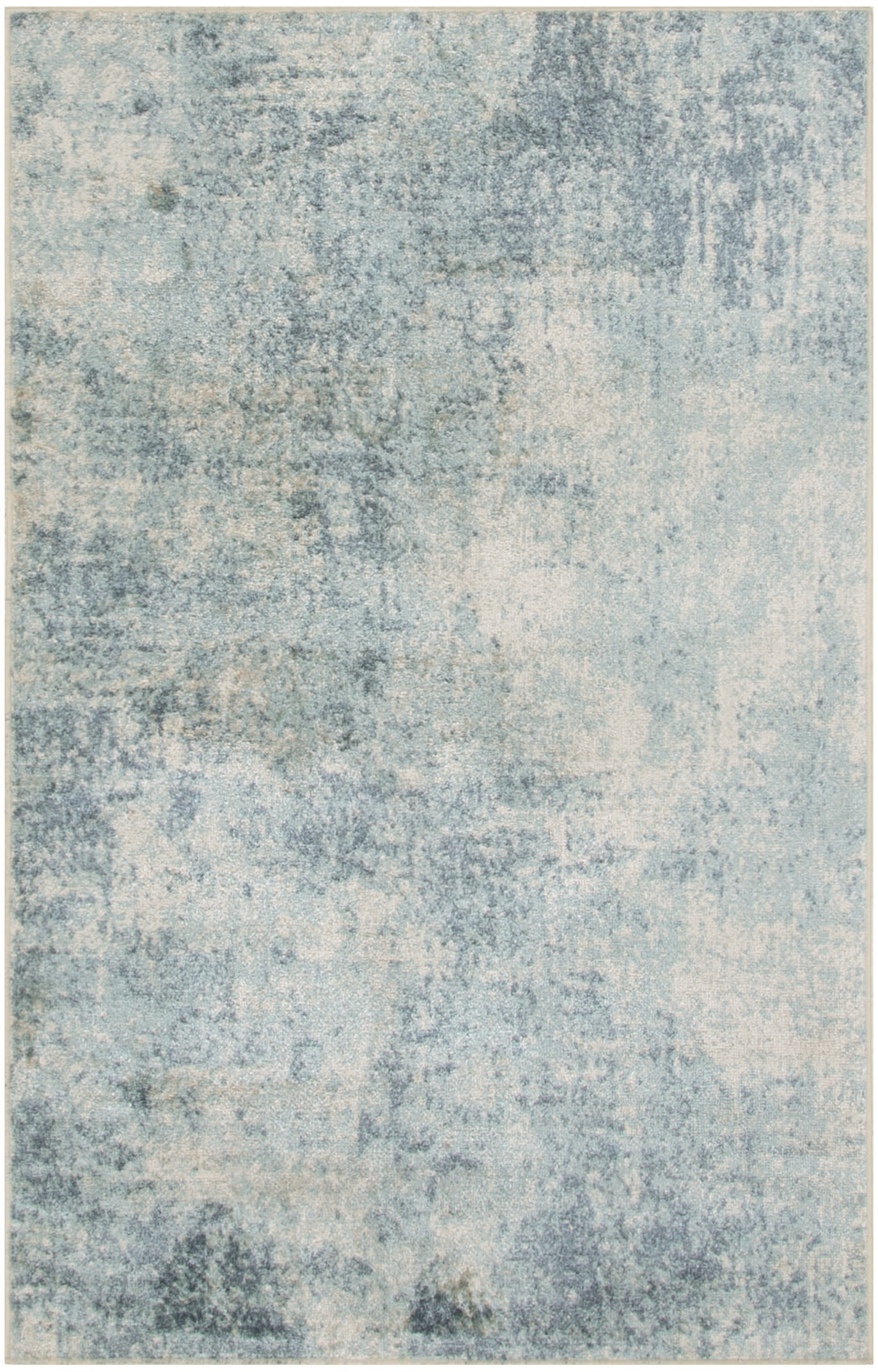 Nourison Home Astra Machine Washable ASW07 Blue Ivory Contemporary Power-loomed Rug