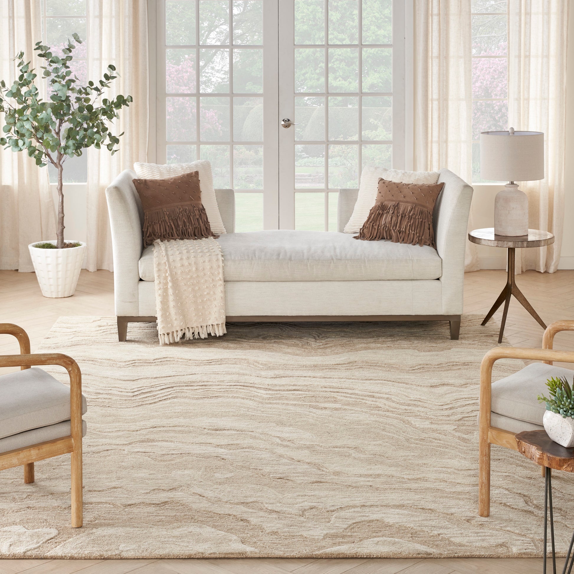 Nourison Home Graceful  Taupe  Contemporary