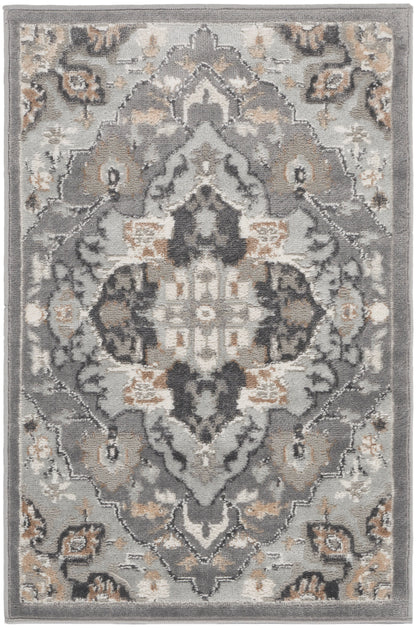 Nourison Home Elation ETN09 Grey Traditional Power-loomed Rug