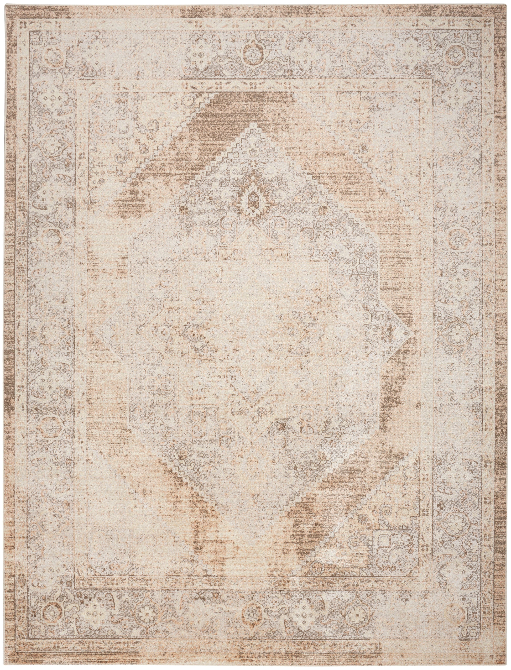 Nourison Home Astra Machine Washable  Beige  Traditional