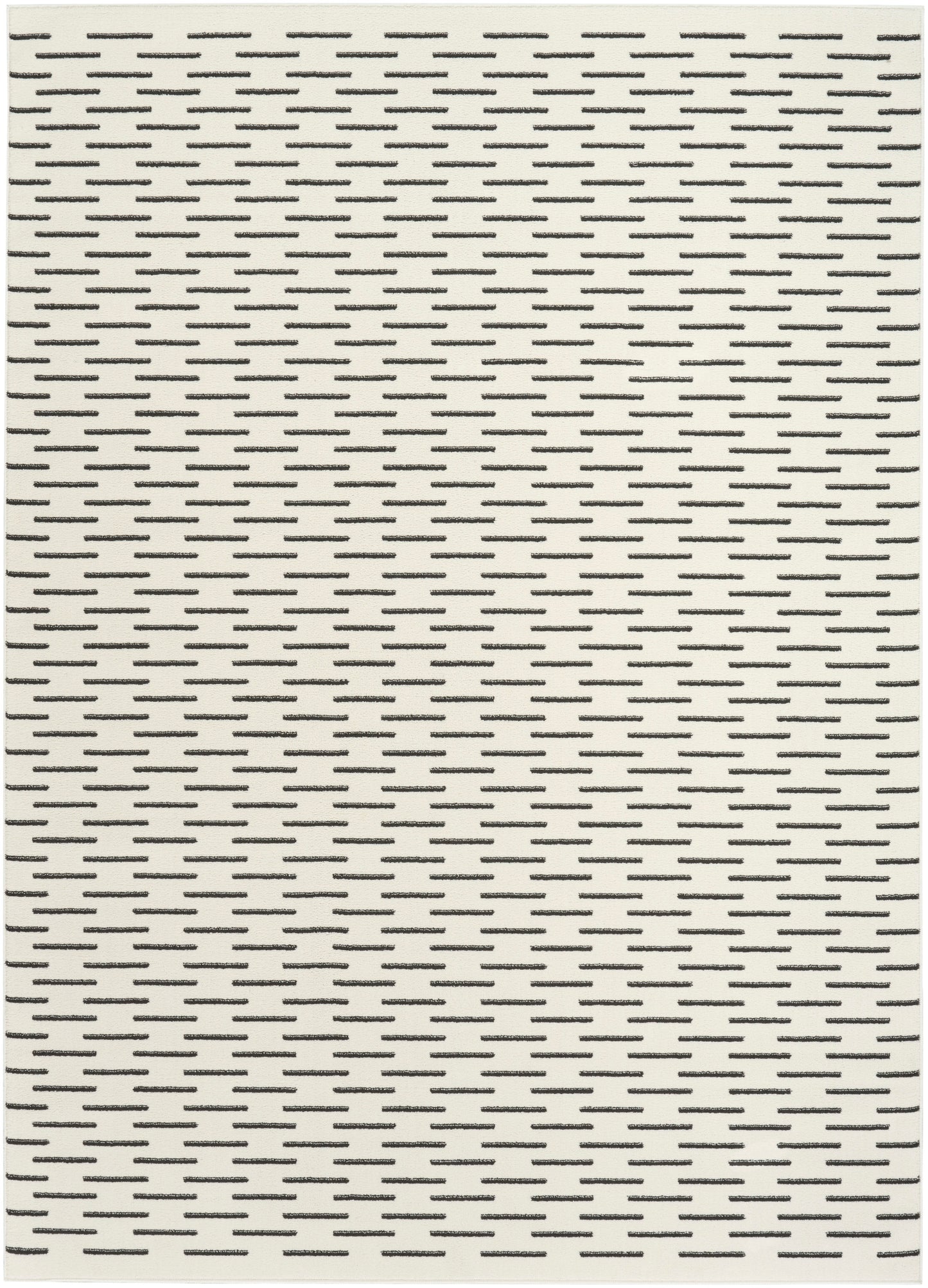 Nourison Home Nordic NRC12 Ivory Black Contemporary Power-loomed Rug