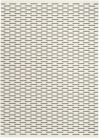 Nourison Home Nordic NRC12 Ivory Black Contemporary Power-loomed Rug