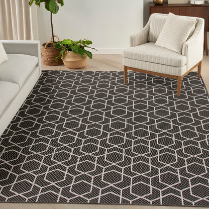 Nourison Home Horizon Indoor/Outdoor  Black  Contemporary