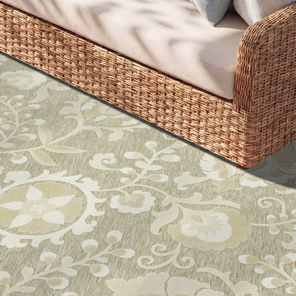 Nourison Home Aloha  Ivory Sage  Contemporary