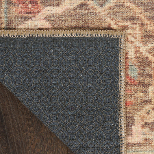 Nourison Home Vintage Washables  Taupe Multicolor  Traditional