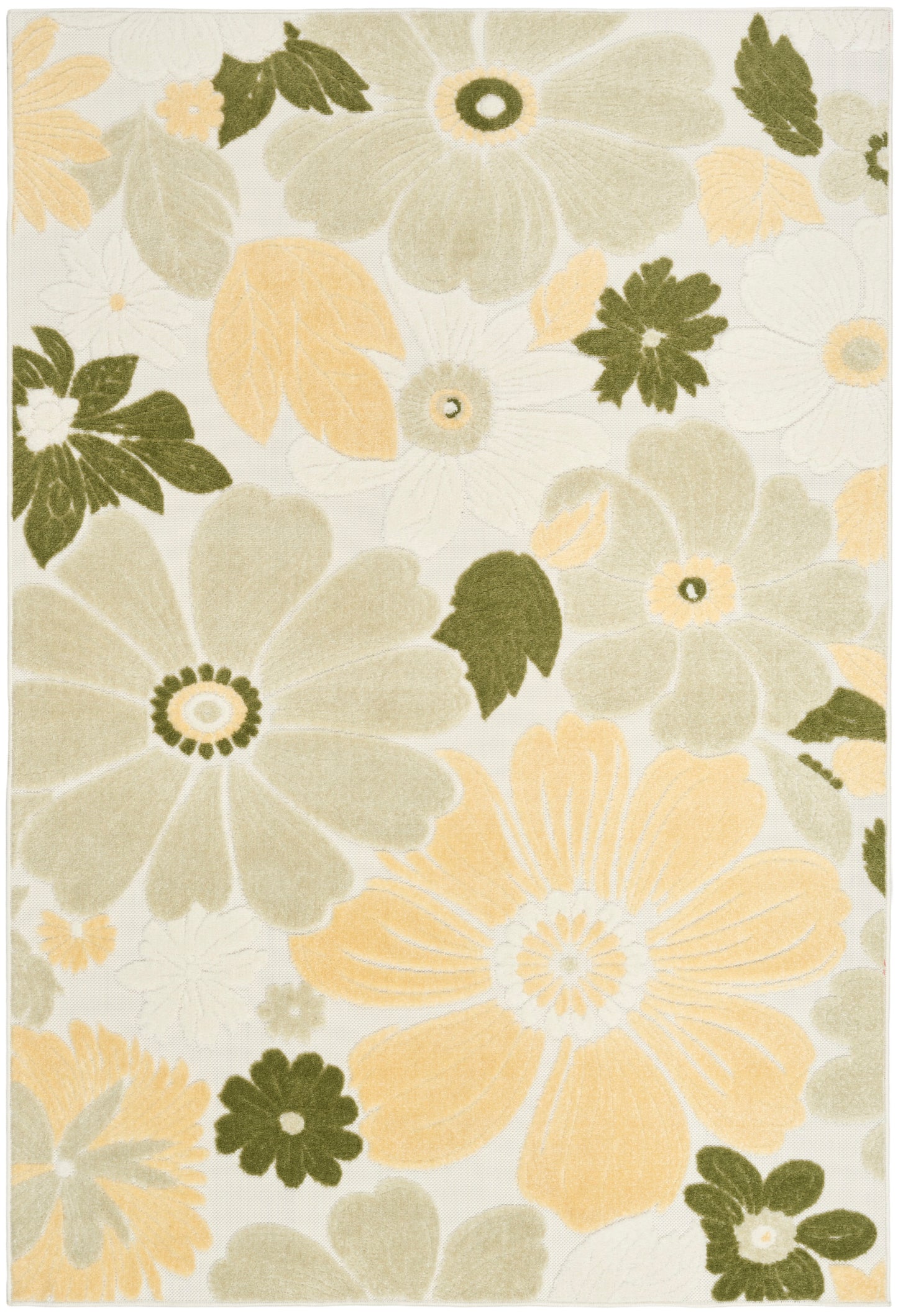 Nourison Home Aloha ALH42 Ivory Green Contemporary Power-loomed Rugs