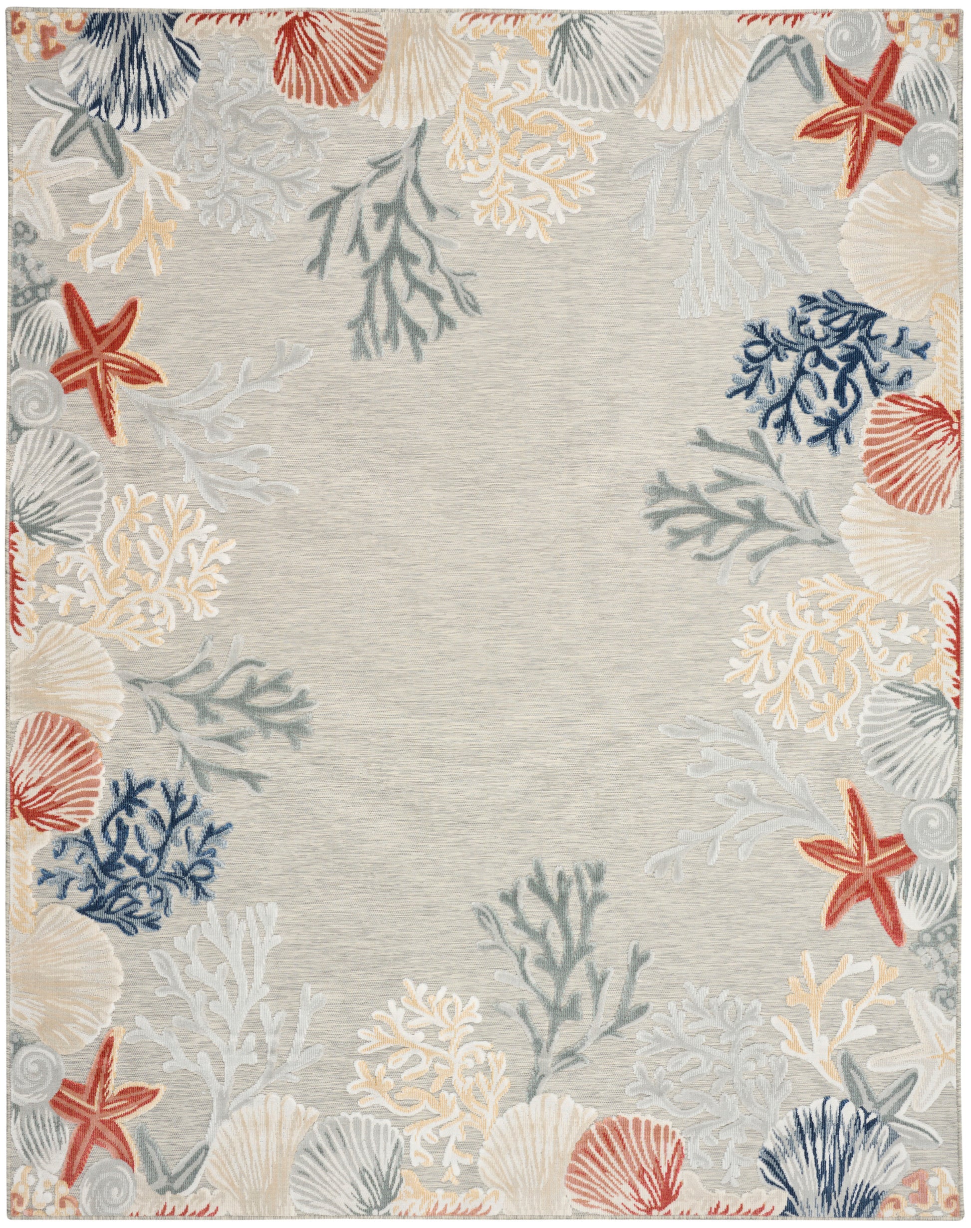 Nourison Home Suncoast  Grey Multicolor  Contemporary