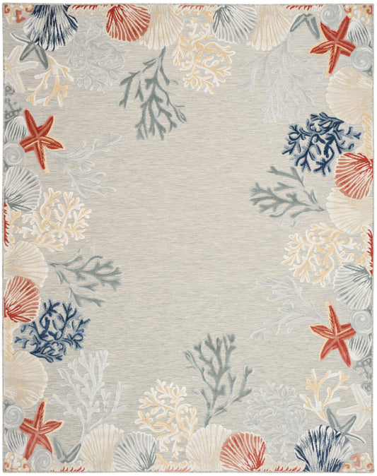 Nourison Home Suncoast  Grey Multicolor  Contemporary
