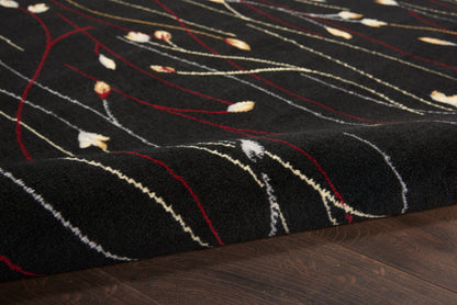 Nourison Home Grafix  Black  Contemporary