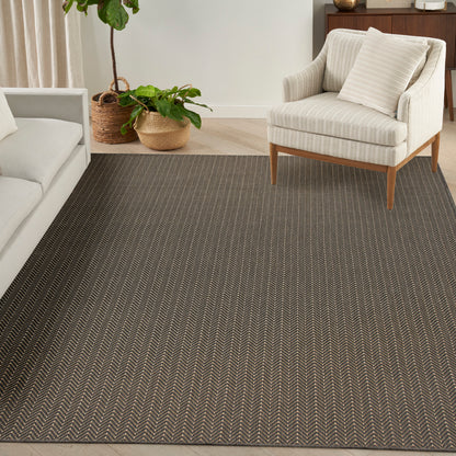Nourison Home Horizon Indoor/Outdoor  Charcoal  Contemporary