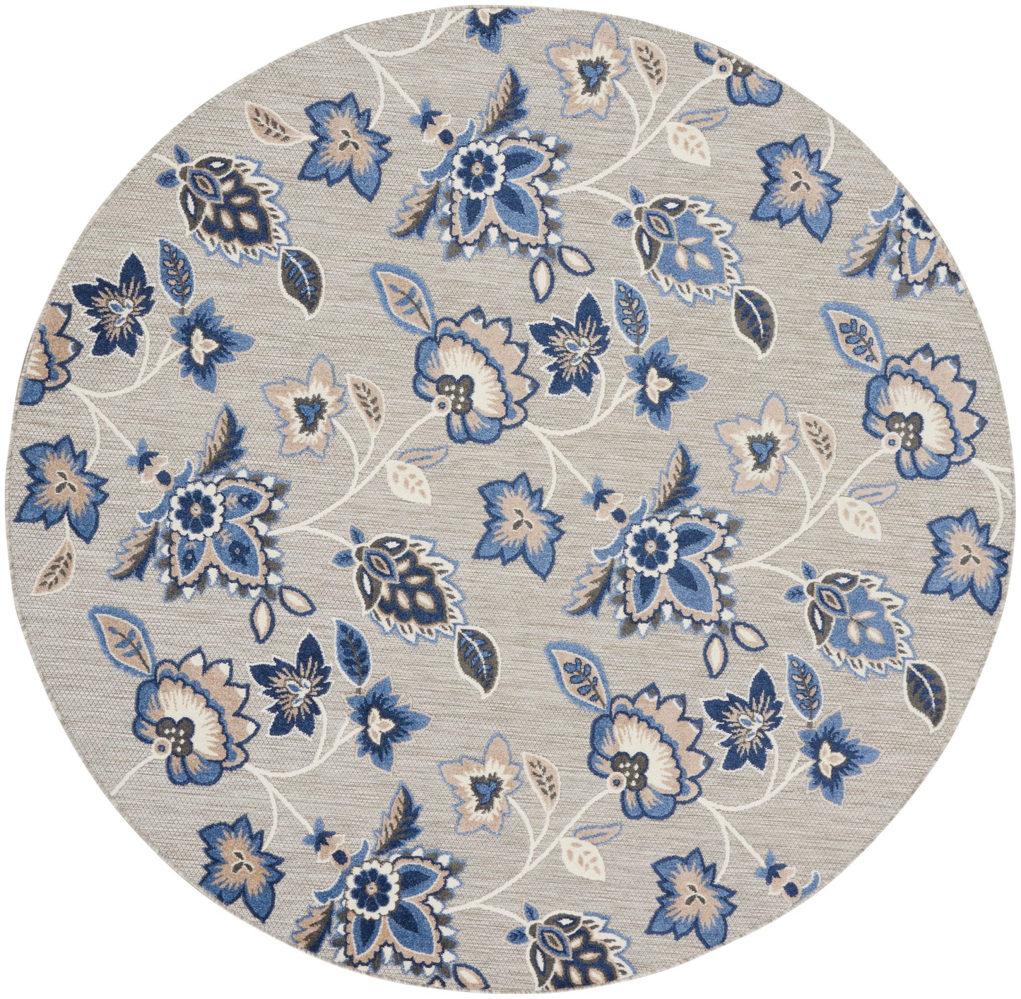 Nourison Home Aloha ALH31 Blue Grey Contemporary Power-loomed Rugs