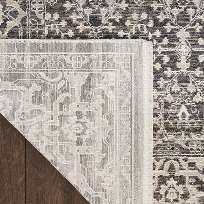 Nourison Home Shadows  Charcoal Ivory  Traditional