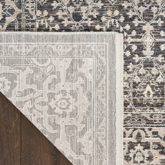 Nourison Home Shadows  Charcoal Ivory  Traditional