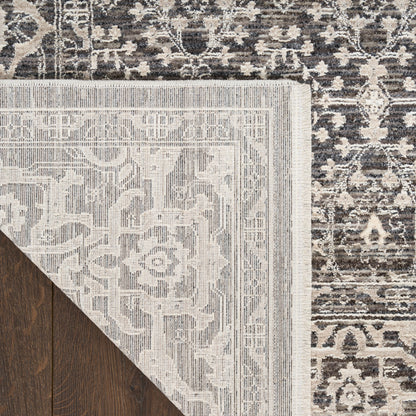 Nourison Home Shadows  Charcoal Ivory  Traditional