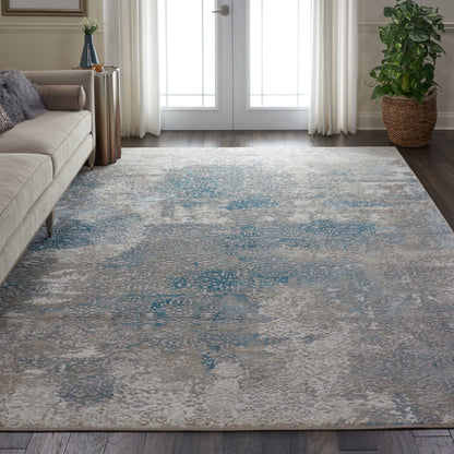 Nourison Home Karma  Ivory Light Blue  Transitional