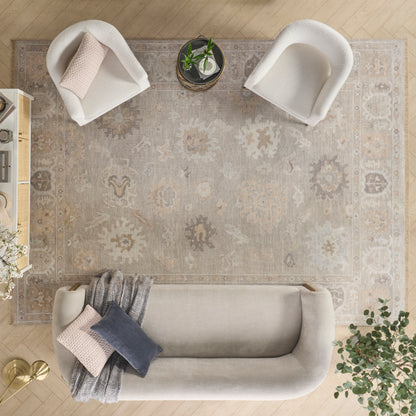 Nourison Home Aldora  Silver Blue  Traditional