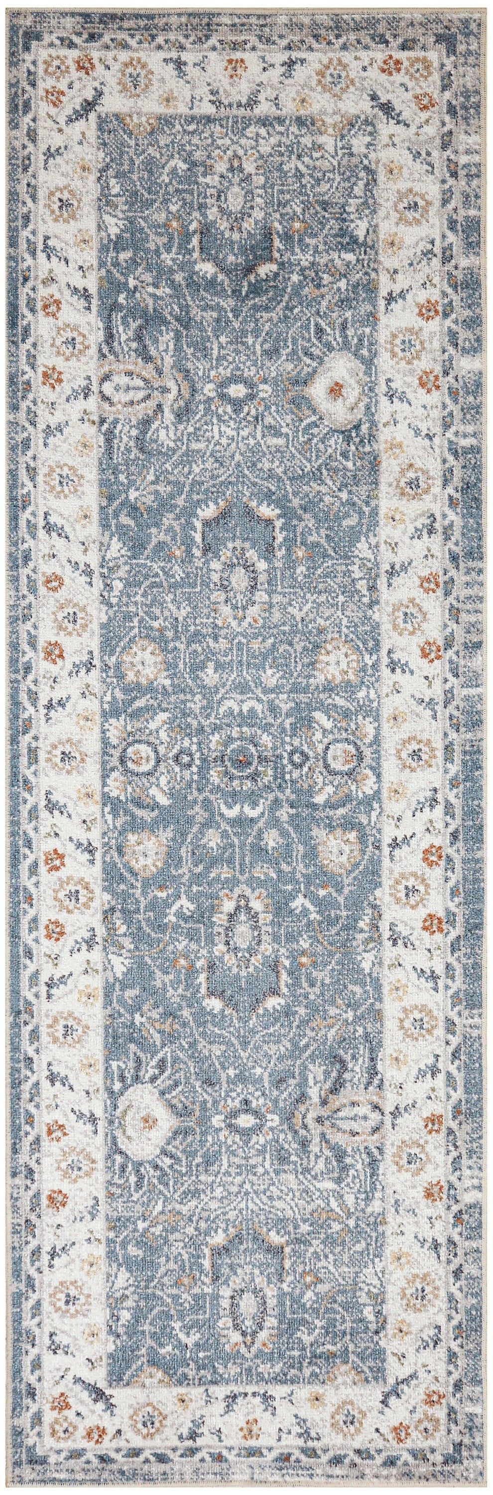 Nourison Home Astra Machine Washable ASW20 Blue Traditional Power-loomed Rug