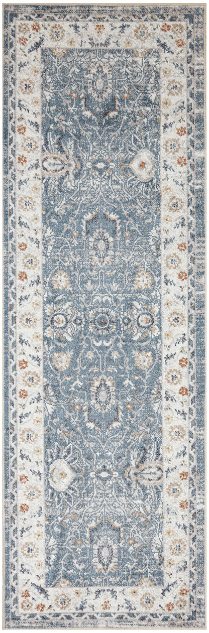 Nourison Home Astra Machine Washable ASW20 Blue Traditional Power-loomed Rug