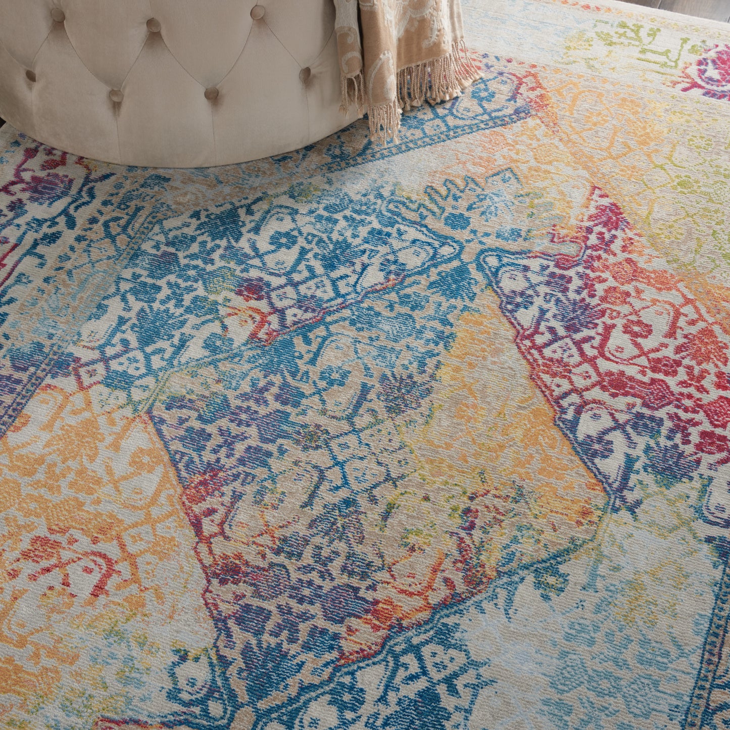 Nourison Home Ankara Global  Ivory Multicolor  Transitional