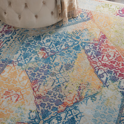 Nourison Home Ankara Global  Ivory Multicolor  Transitional