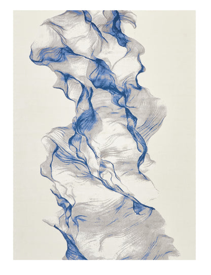 Nourison Home Twilight TWI27 Ivory Blue Contemporary Power-loomed Rug