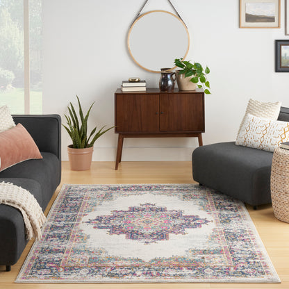 Nourison Home Passion  Ivory Blue  Transitional