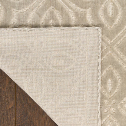 Nourison Home Washable Charm  Silver Ivory  Contemporary