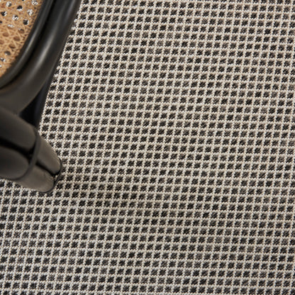 Nourison Home Courtyard  Ivory Charcoal  Contemporary