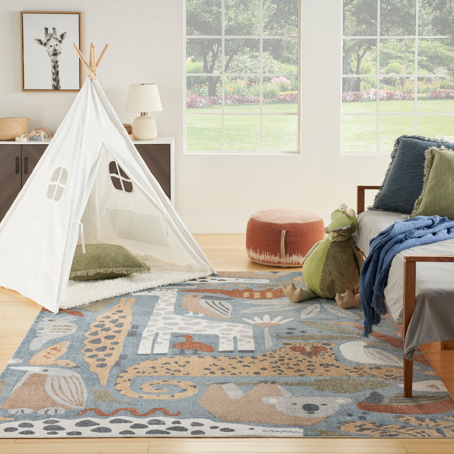 Nourison Home Astra Machine Washable  Multicolor  Contemporary