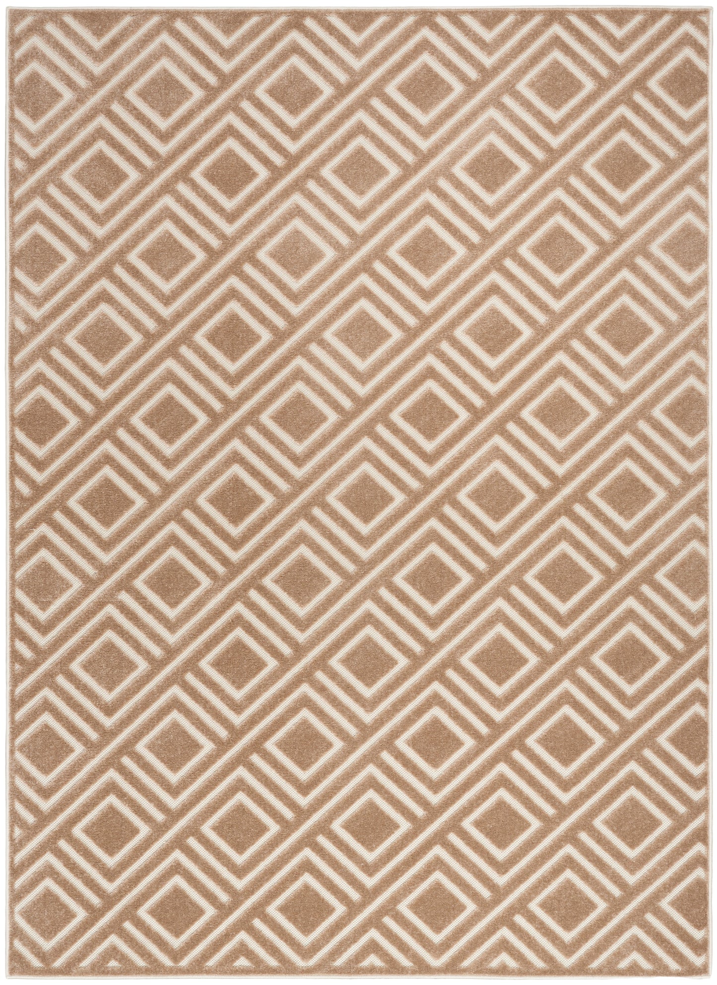 Nourison Home Care Free CAF03 Brown Contemporary Loom-woven Rug