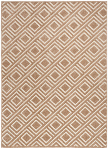 Nourison Home Care Free CAF03 Brown Contemporary Loom-woven Rug