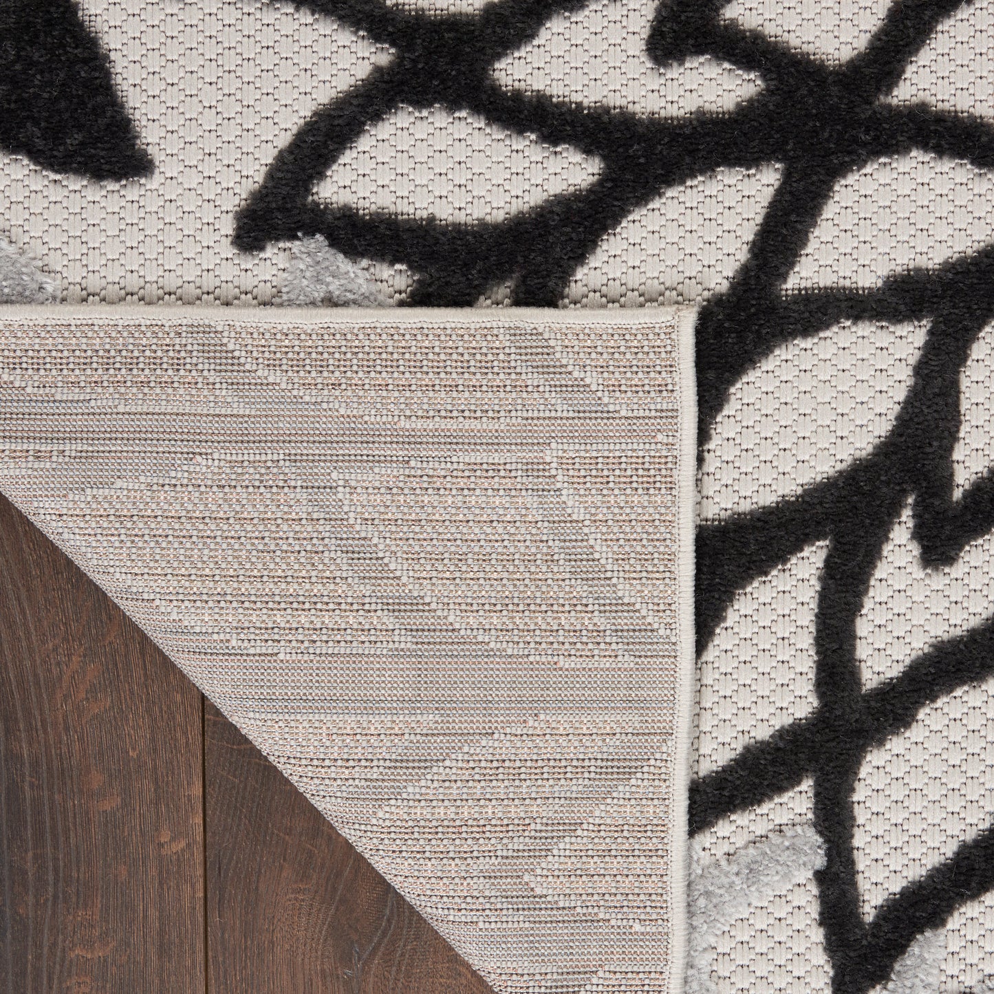 Nourison Home Aloha  Black White  Contemporary