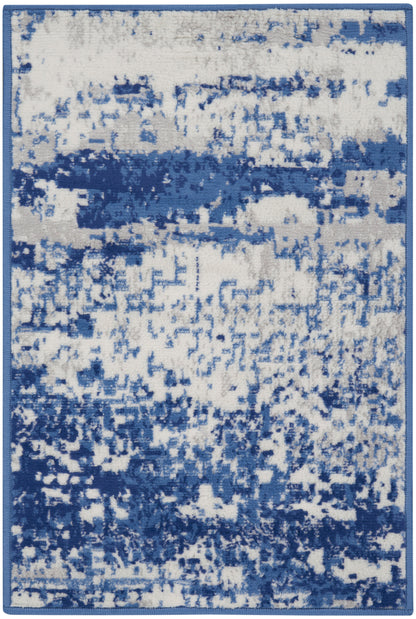 Nourison Home Whimsicle WHS06 Ivory Navy Contemporary Power-loomed Rug