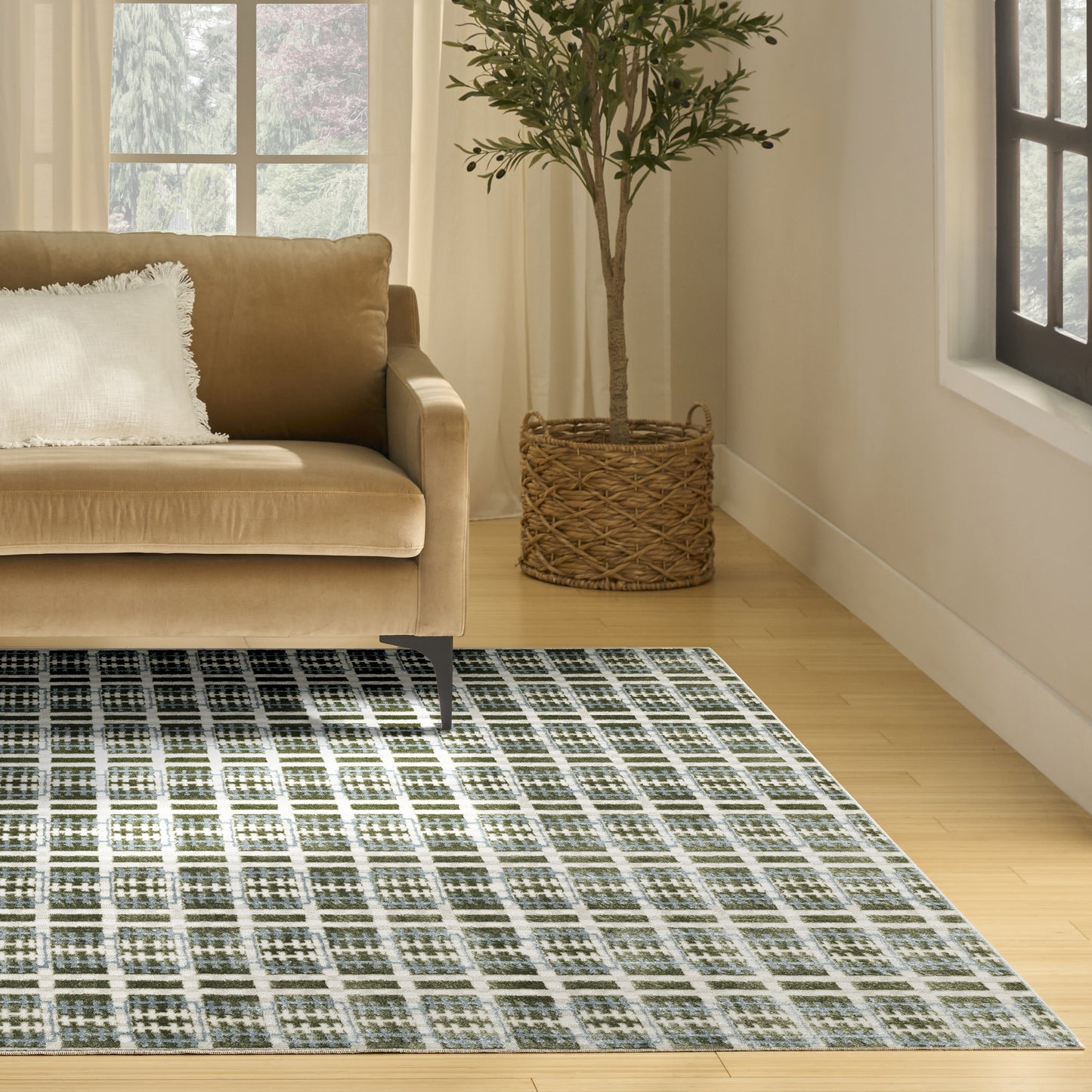 Nourison Home Nordic  Blue Green  Contemporary